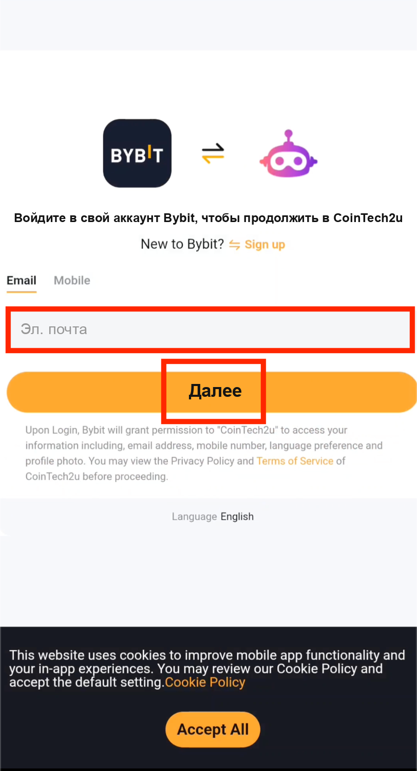 Ввод email Bybit для Fast API