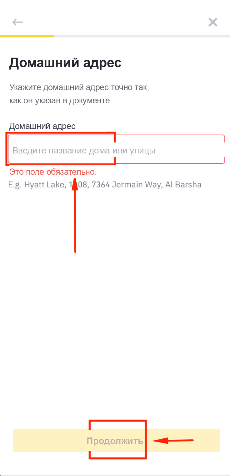 Ввод даты рождения для KYC на Binance
