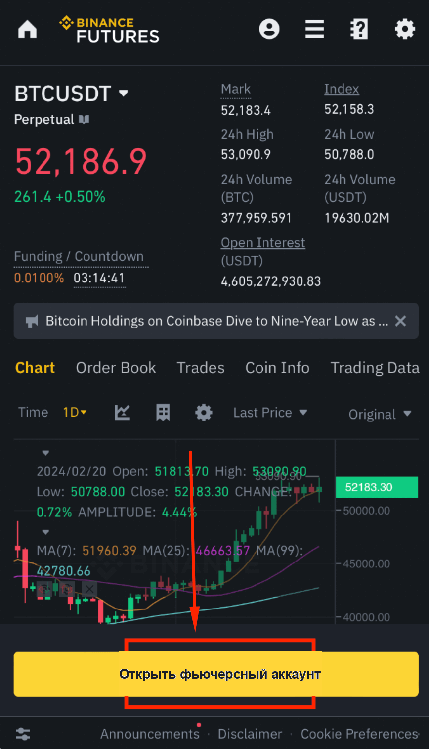 Подтверждение реферального ID cointech2u на Binance