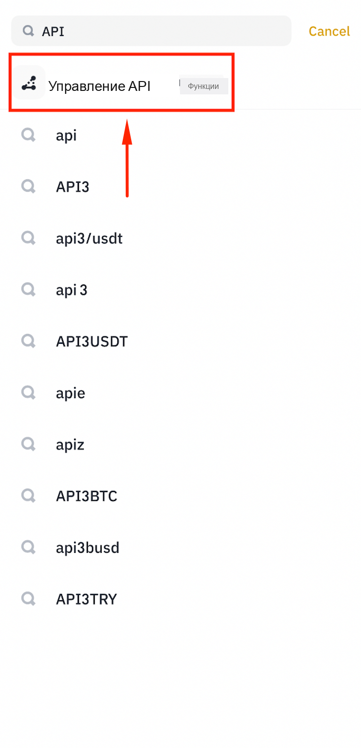 Управление API в Binance